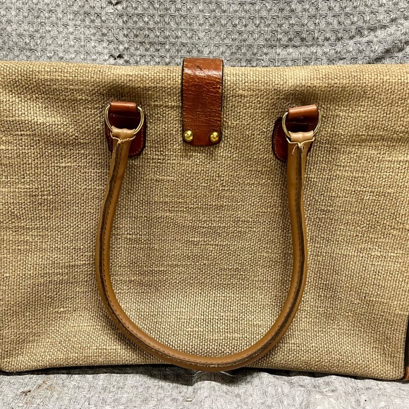 Vintage Leather and Wool Tweed Briefcase - Picture 7 of 9